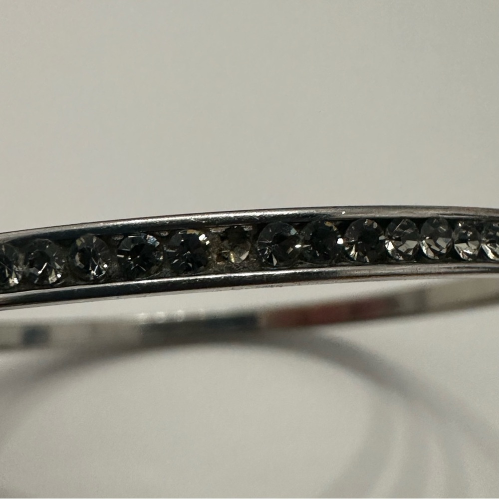 Coach Bangle Bracelet - Silver With Rhinestones - Picture 8 of 10